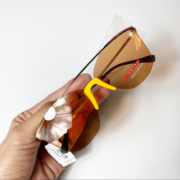 Prada Linea Rossa Unisex Orange Lens Sungl… - Picture 5 of 7